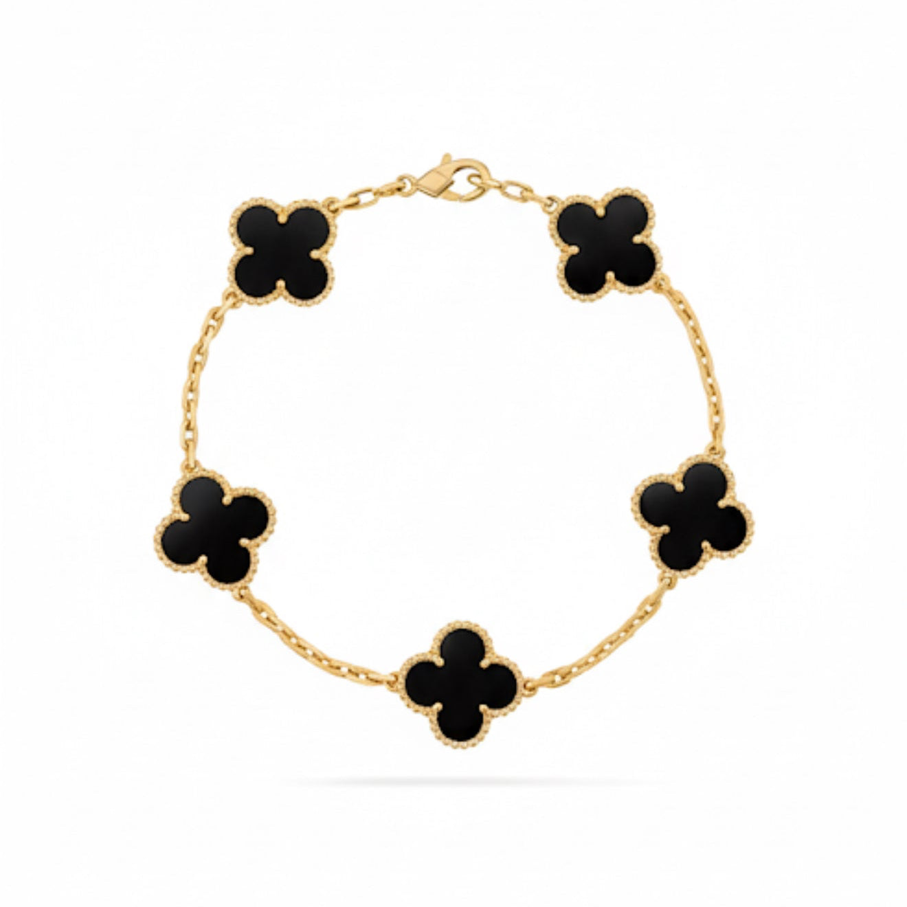 5 Clover Bracelet – Onyx