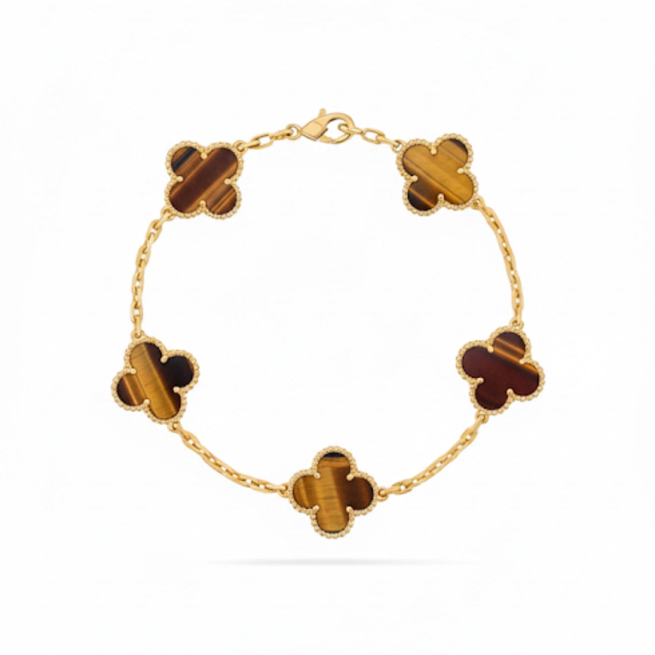 5 Clover Bracelet – Tiger’s Eye