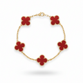 5 Clover Bracelet – Carnelian