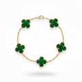 5 Clover Bracelet – Malachite